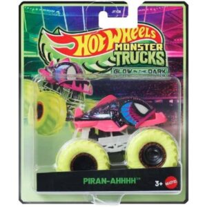Masina Hot Wheels, Monster Truck, Glow In The Dark, Piran-Ahhhh, 1:64, JFX13 Masina Hot Wheels, Monster Truck, Glow In The Dark, Piran-Ahhhh, 1:64, JFX13