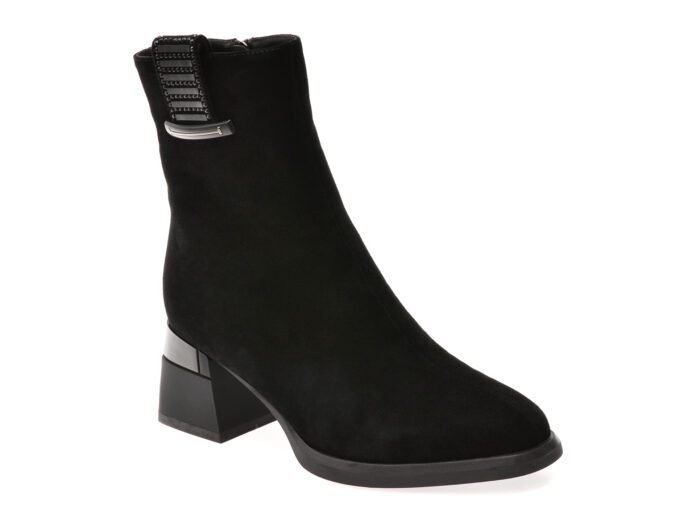 Botine EPICA negre, M10, din piele intoarsa Botine EPICA negre, M10, din piele intoarsa