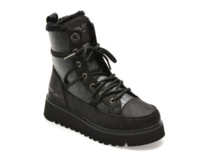 Bocanci REPLAY negri WF2H17S, din piele ecologica Bocanci REPLAY negri WF2H17S, din piele ecologica