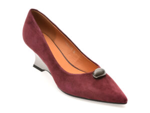 Pantofi eleganti EPICA visinii, H1911, din piele intoarsa Pantofi eleganti EPICA visinii, H1911, din piele intoarsa