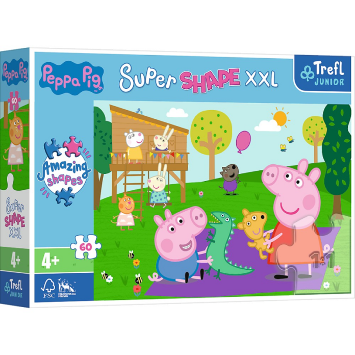 Puzzle Trefl Junior Super Shape XXL, Prietenii lui Spidey, 60 piese Puzzle Trefl Junior Super Shape XXL, Prietenii lui Spidey, 60 piese