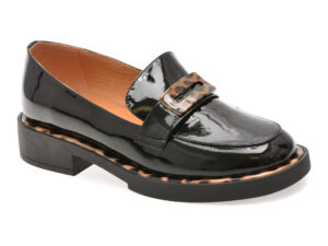 Mocasini EPICA negri, M111, din piele naturala lacuita Mocasini EPICA negri, M111, din piele naturala lacuita