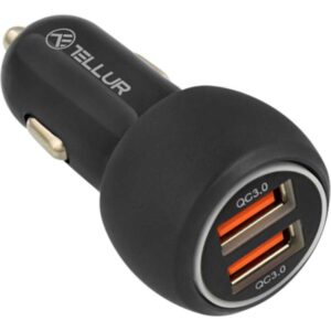 Incarcator retea Tellur FRF000009, 2x USB (Galben) Incarcator retea Tellur FRF000009, 2x USB (Galben)