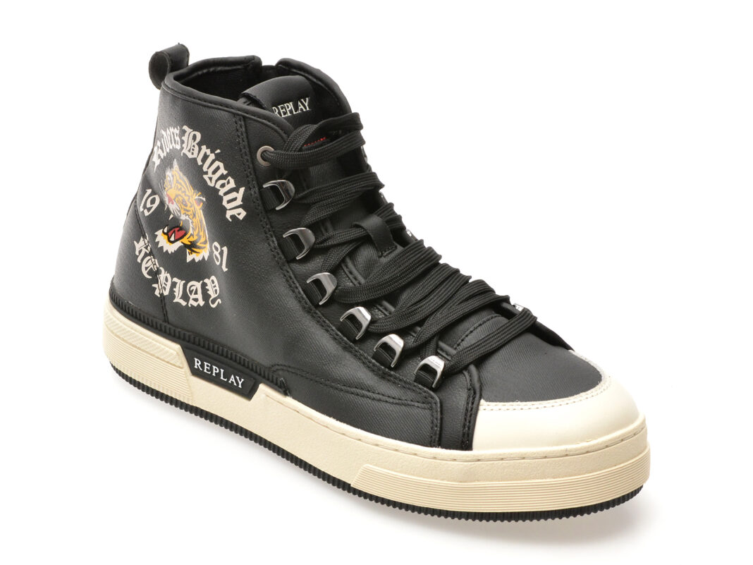 Ghete REPLAY negre, MZ6R09T, din material textil Ghete REPLAY negre, MZ6R09T, din material textil