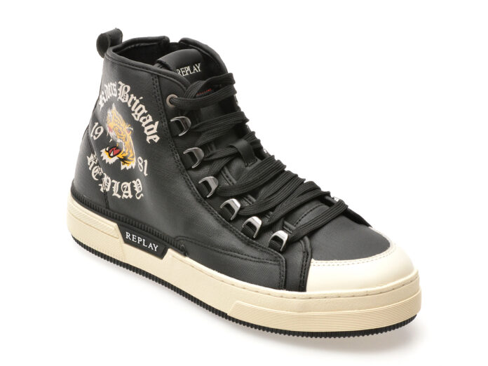 Ghete REPLAY negre, MZ6R09T, din material textil Ghete REPLAY negre, MZ6R09T, din material textil