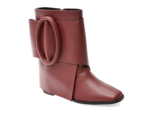 Botine EPICA visinii, 2835, din piele naturala Botine EPICA visinii, 2835, din piele naturala