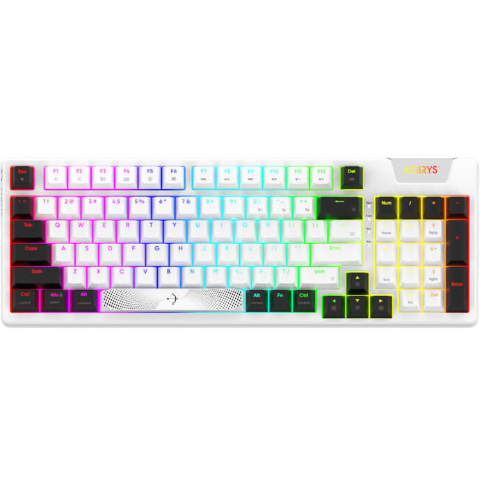 Tastatura Gaming Mecanica AQIRYS Adara RGB, USB, Switch HaiMu Pink, layout US (Alb) Tastatura Gaming Mecanica AQIRYS Adara RGB, USB, Switch HaiMu Pink, layout US (Alb)