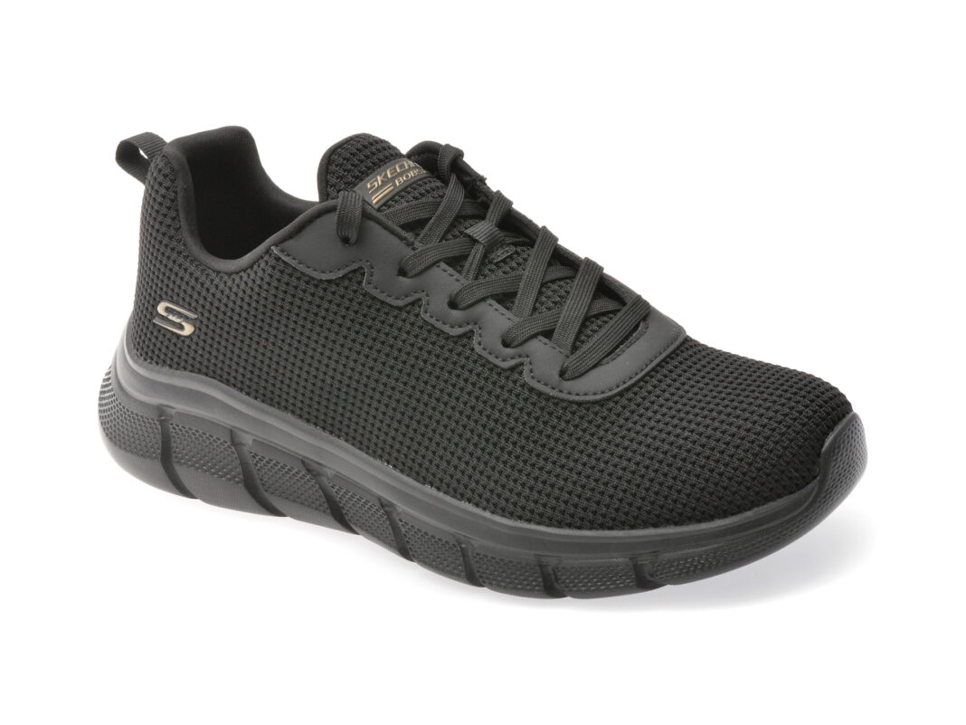 Pantofi sport SKECHERS negri, BOBS B FLEX, din material textil Pantofi sport SKECHERS negri, BOBS B FLEX, din material textil