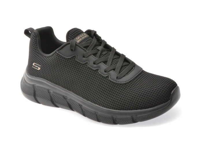 Pantofi sport SKECHERS negri, BOBS B FLEX, din material textil Pantofi sport SKECHERS negri, BOBS B FLEX, din material textil