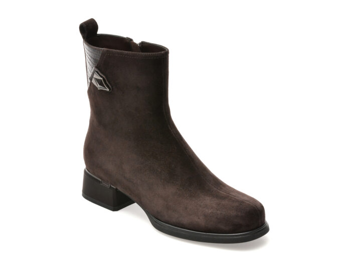 Ghete EPICA maro, W1382, din piele intoarsa Ghete EPICA maro, W1382, din piele intoarsa