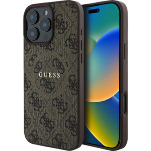 Husa Protectie Spate Guess PU Leather 4G GUHMP16SG4GFRK Colored Ring MagSafe pentru Apple iPhone 16 (Negru) Husa Protectie Spate Guess PU Leather 4G GUHMP16SG4GFRK Colored Ring MagSafe pentru Apple iPhone 16 (Negru)