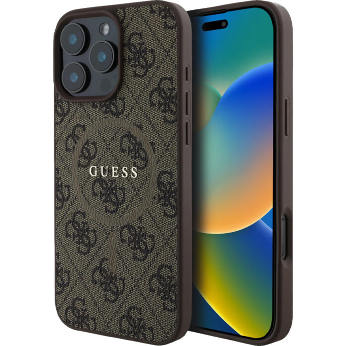 Husa Protectie Spate Guess PU Leather 4G GUHMP16SG4GFRK Colored Ring MagSafe pentru Apple iPhone 16 (Negru) Husa Protectie Spate Guess PU Leather 4G GUHMP16SG4GFRK Colored Ring MagSafe pentru Apple iPhone 16 (Negru)