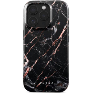 Husa Dual Layer Rose Gold Marble Burga pentru iPhone 16 Pro Max, Negru Husa Dual Layer Rose Gold Marble Burga pentru iPhone 16 Pro Max, Negru