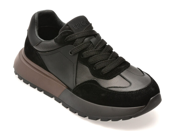 Pantofi sport EPICA negri, LN41, din piele naturala Pantofi sport EPICA negri, LN41, din piele naturala