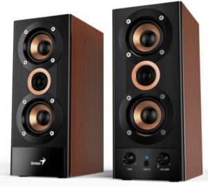 Boxe PC Genius SP-HF800BT, 20W, Bluetooth, lemn (Negru/Maro) Boxe PC Genius SP-HF800BT, 20W, Bluetooth, lemn (Negru/Maro)