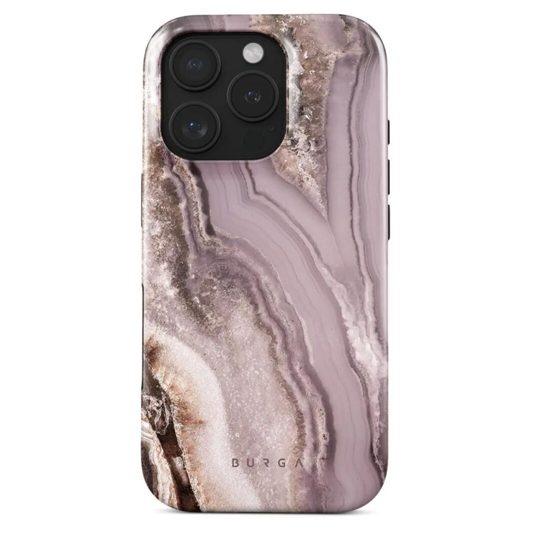 Husa Dual Layer Golden Taupe Burga pentru iPhone 16 Pro Max, Mov Husa Dual Layer Golden Taupe Burga pentru iPhone 16 Pro Max, Mov