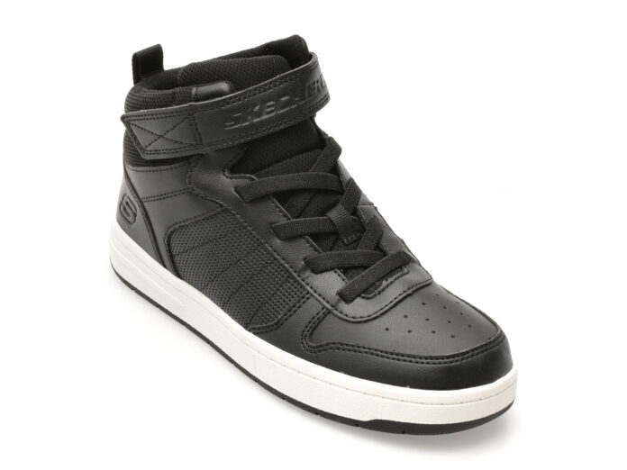 Ghete SKECHERS negre, SMOOTH STREET, din piele ecologica Ghete SKECHERS negre, SMOOTH STREET, din piele ecologica