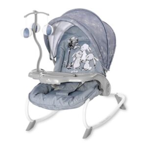 Fotoliu balansoar Lorelli Dream Time, Silver Blue Rabbits, colectie 2021 Fotoliu balansoar Lorelli Dream Time, Silver Blue Rabbits, colectie 2021