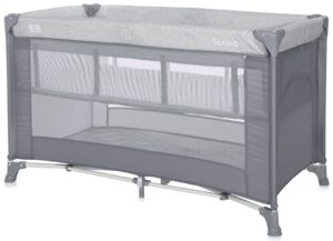 Patut pliabil Lorelli, Torino, 2 nivele, Grey Striped Elements Patut pliabil Lorelli, Torino, 2 nivele, Grey Striped Elements