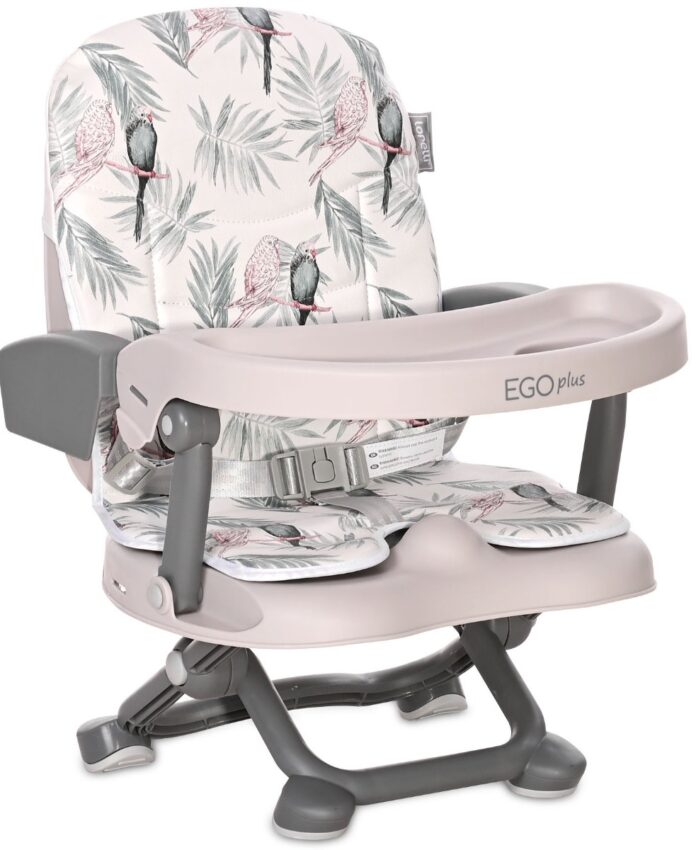 Scaun de masa pliabil si reglabil Lorelli Ego Plus Booster, Grey Parrots Scaun de masa pliabil si reglabil Lorelli Ego Plus Booster, Grey Parrots