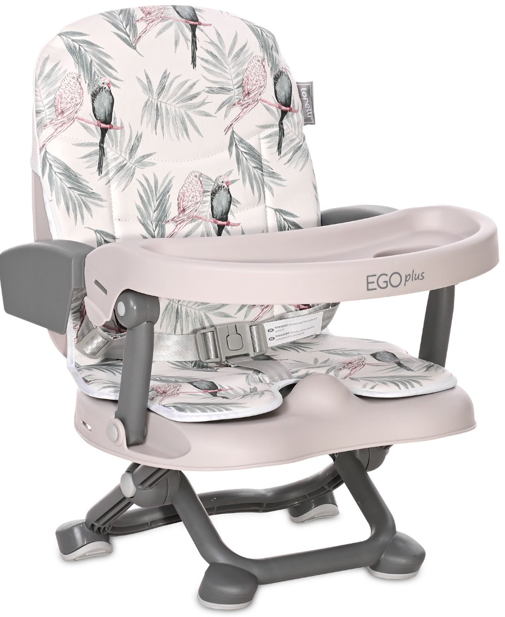 Scaun de masa pliabil si reglabil Lorelli Ego Plus Booster, Grey Parrots Scaun de masa pliabil si reglabil Lorelli Ego Plus Booster, Grey Parrots