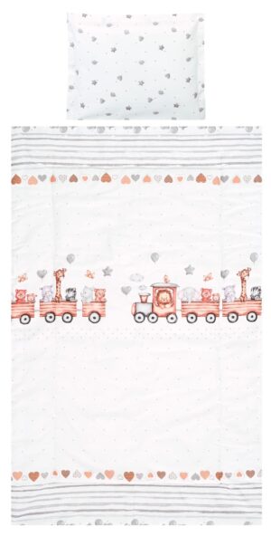 Set lenjerie pat 3 piese bumbac Ranforce Cosy, Lorelli, Train Grey Set lenjerie pat 3 piese bumbac Ranforce Cosy, Lorelli, Train Grey