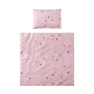 Set 5 piese lenjerie bumbac ranforce Lorelli Eva, pentru paturile Milano si Alicante Butterflies, Pink Set 5 piese lenjerie bumbac ranforce Lorelli Eva, pentru paturile Milano si Alicante Butterflies, Pink