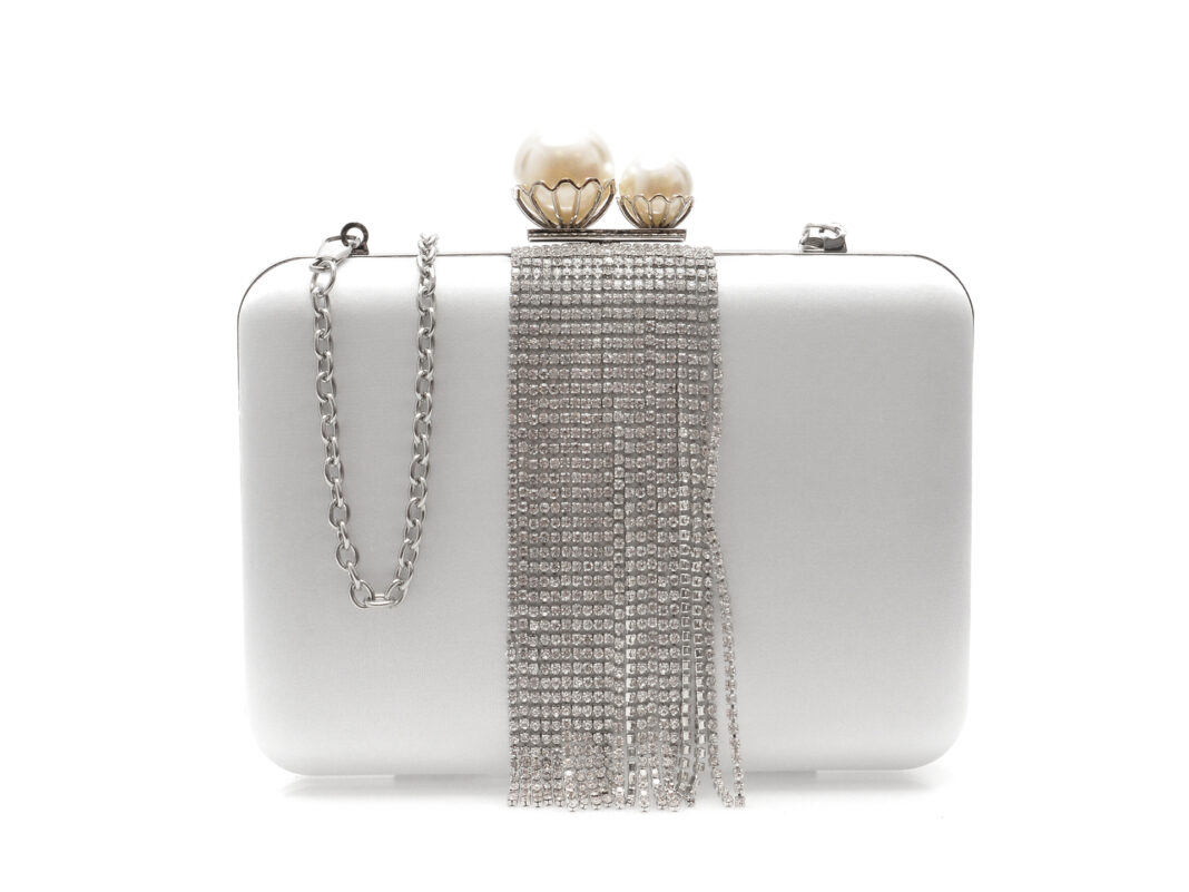 Geanta plic EPICA argintie, 8008, din material textil Geanta plic EPICA argintie, 8008, din material textil