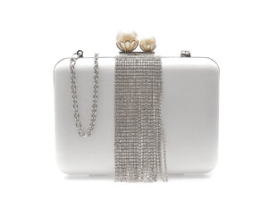 Geanta plic EPICA argintie, 8008, din material textil Geanta plic EPICA argintie, 8008, din material textil