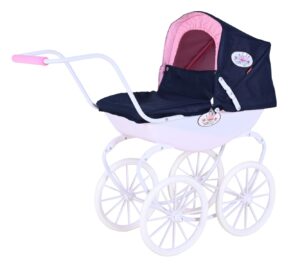 Carucior retro pentru papusi, Knorr Toys Classic, copertina reglabila, 80 x 31 x 71 cm, Navy Blue Rose Princess Carucior retro pentru papusi, Knorr Toys Classic, copertina reglabila, 80 x 31 x 71 cm, Navy Blue Rose Princess