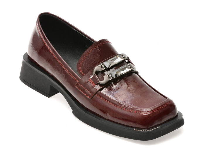 Mocasini EPICA visinii, 2309, din piele naturala lacuita Mocasini EPICA visinii, 2309, din piele naturala lacuita