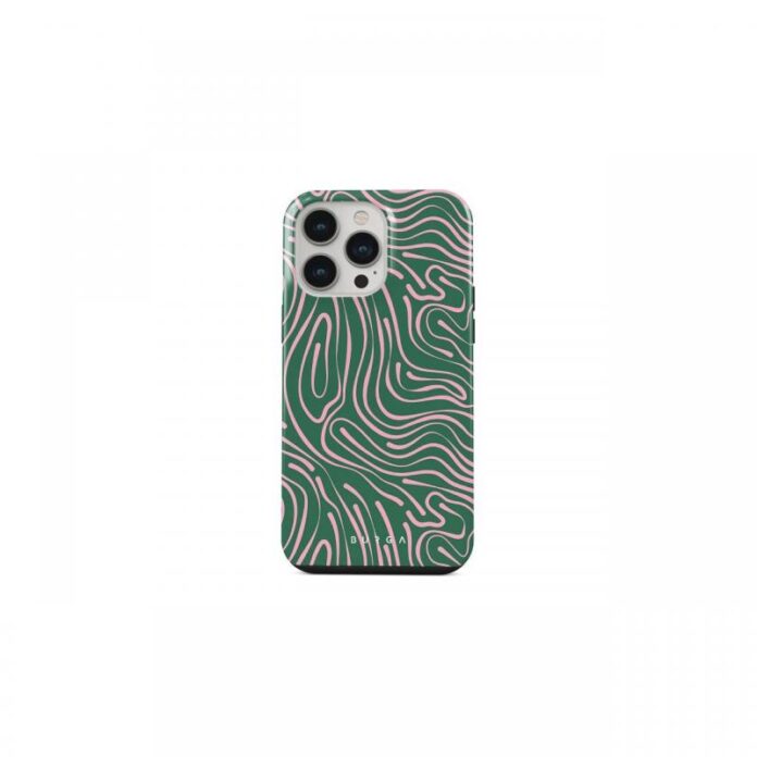 Protectie spate Burga Dual Layer Hawaiian Breeze pentru Apple iPhone 14 Pro Max (Verde/Roz) Protectie spate Burga Dual Layer Hawaiian Breeze pentru Apple iPhone 14 Pro Max (Verde/Roz)