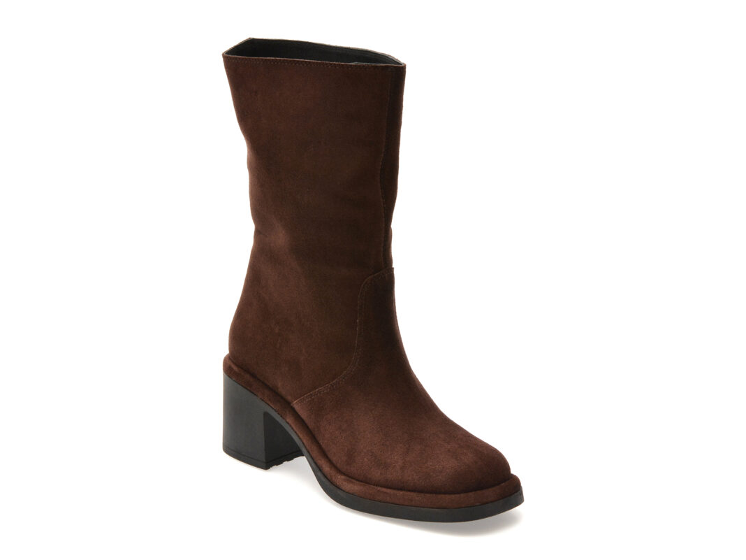 Cizme EPICA maro, 4351237, din piele intoarsa Cizme EPICA maro, 4351237, din piele intoarsa