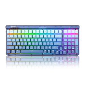 Tastatura gaming mecanica Redragon Star Blade Pro, Bluetooth, USB, Switch Mint Mambo, Alb/Mov Tastatura gaming mecanica Redragon Star Blade Pro, Bluetooth, USB, Switch Mint Mambo, Alb/Mov