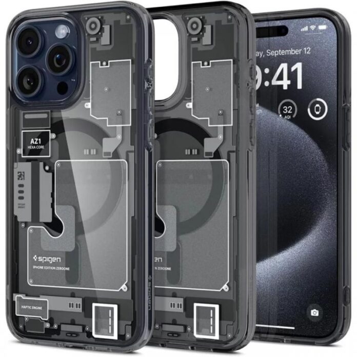 Husa Protectie Spate Spigen Ultra Hybrid MagSafe pentru Apple iPhone 15 Pro Zero One (Negru) Husa Protectie Spate Spigen Ultra Hybrid MagSafe pentru Apple iPhone 15 Pro Zero One (Negru)