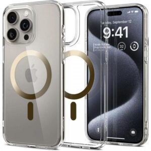 Husa Spigen Ultra Hybrid MagSafe pentru Apple iPhone 15 Pro Max (Auriu) Husa Spigen Ultra Hybrid MagSafe pentru Apple iPhone 15 Pro Max (Auriu)