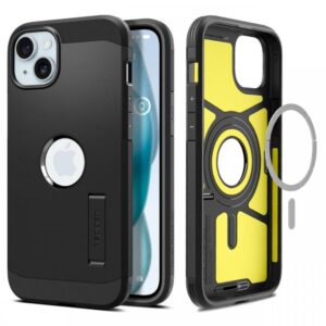 Husa Protectie Spate Spigen Tough Armor MagSafe iPhone 15 Plus (Negru) Husa Protectie Spate Spigen Tough Armor MagSafe iPhone 15 Plus (Negru)