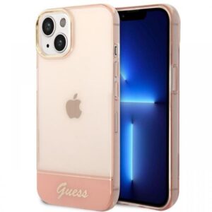 Protectie Spate Guess Double Layer Electroplated pentru iPhone 14 Plus (Roz) Protectie Spate Guess Double Layer Electroplated pentru iPhone 14 Plus (Roz)
