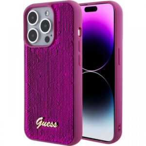 Husa Protectie Spate Guess GUHCP15XPSFDGSK Sequin Script Logo pentru Apple iPhone 15 Pro Max (Negru) Husa Protectie Spate Guess GUHCP15XPSFDGSK Sequin Script Logo pentru Apple iPhone 15 Pro Max (Negru)