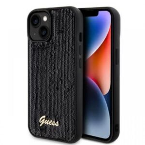 Husa Protectie Spate Guess Sequin Script Logo Apple iPhone 15 Plus (Negru) Husa Protectie Spate Guess Sequin Script Logo Apple iPhone 15 Plus (Negru)