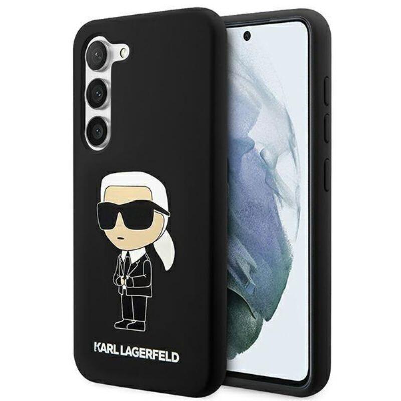 Husa pentru Samsung Galaxy S24+ S926, Karl Lagerfeld, Liquid Silicone Ikonik NFT, Neagra Husa pentru Samsung Galaxy S24+ S926, Karl Lagerfeld, Liquid Silicone Ikonik NFT, Neagra