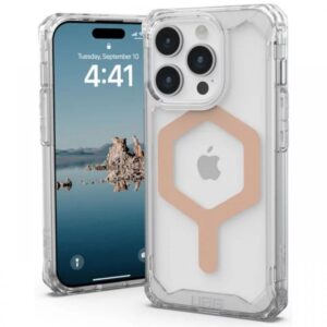 Carcasa UAG Plyo MagSafe compatibila cu iPhone 15 Pro, Transparent/Rose Gold Carcasa UAG Plyo MagSafe compatibila cu iPhone 15 Pro, Transparent/Rose Gold
