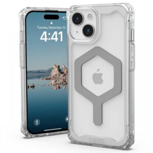 Husa de protectie UAG Plyo MagSafe Series pentru iPhone 15 Plus, Transparent/Argintiu Husa de protectie UAG Plyo MagSafe Series pentru iPhone 15 Plus, Transparent/Argintiu