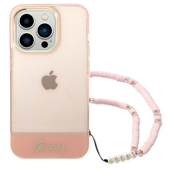 Husa Protectie Spate Guess GUHCOTSIXIVPR TPU Camera Outline Translucent Strap pentru Apple iPhone 14 Pro (Roz) Husa Protectie Spate Guess GUHCOTSIXIVPR TPU Camera Outline Translucent Strap pentru Apple iPhone 14 Pro (Roz)