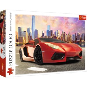 Puzzle Trefl, Lamborghini Rosu, 1000 piese Puzzle Trefl, Lamborghini Rosu, 1000 piese