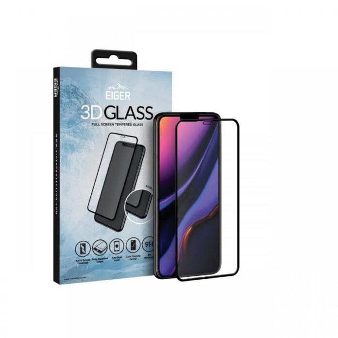 Folie Protectie Sticla Securizata Eiger 3D pentru Apple iPhone 11 Pro Max (Negru) Folie Protectie Sticla Securizata Eiger 3D pentru Apple iPhone 11 Pro Max (Negru)