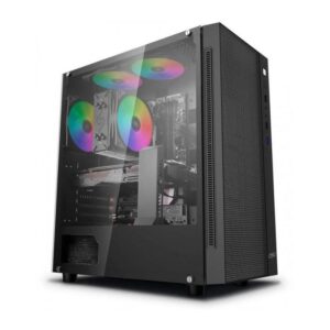 Carcasa PCCooler MA100 Mesh, Middle Tower, Tempered glass, Fara sursa (Alb) Carcasa PCCooler MA100 Mesh, Middle Tower, Tempered glass, Fara sursa (Alb)
