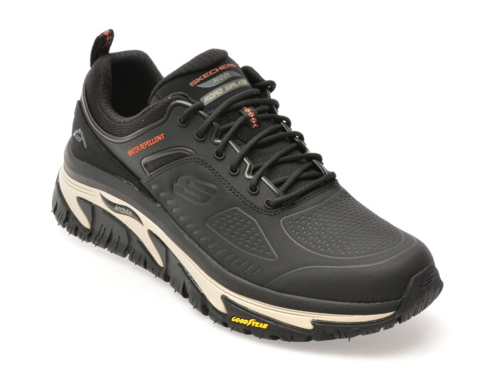Pantofi sport SKECHERS negri, ARCH FIT ROAD WALKER, din piele ecologica Pantofi sport SKECHERS negri, ARCH FIT ROAD WALKER, din piele ecologica