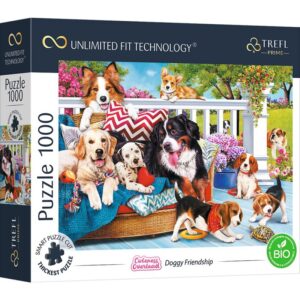 Puzzle Trefl Prime UFT Cuteness overload, Prietenia catelusilor, 1000 piese Puzzle Trefl Prime UFT Cuteness overload, Prietenia catelusilor, 1000 piese