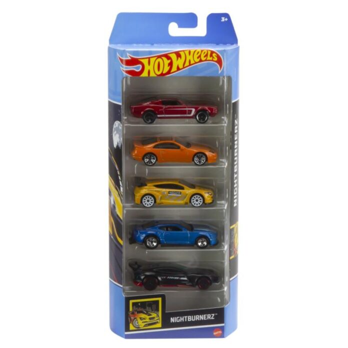 Set 5 masinute Hot Wheels - Nightburnerz Set 5 masinute Hot Wheels - Nightburnerz
